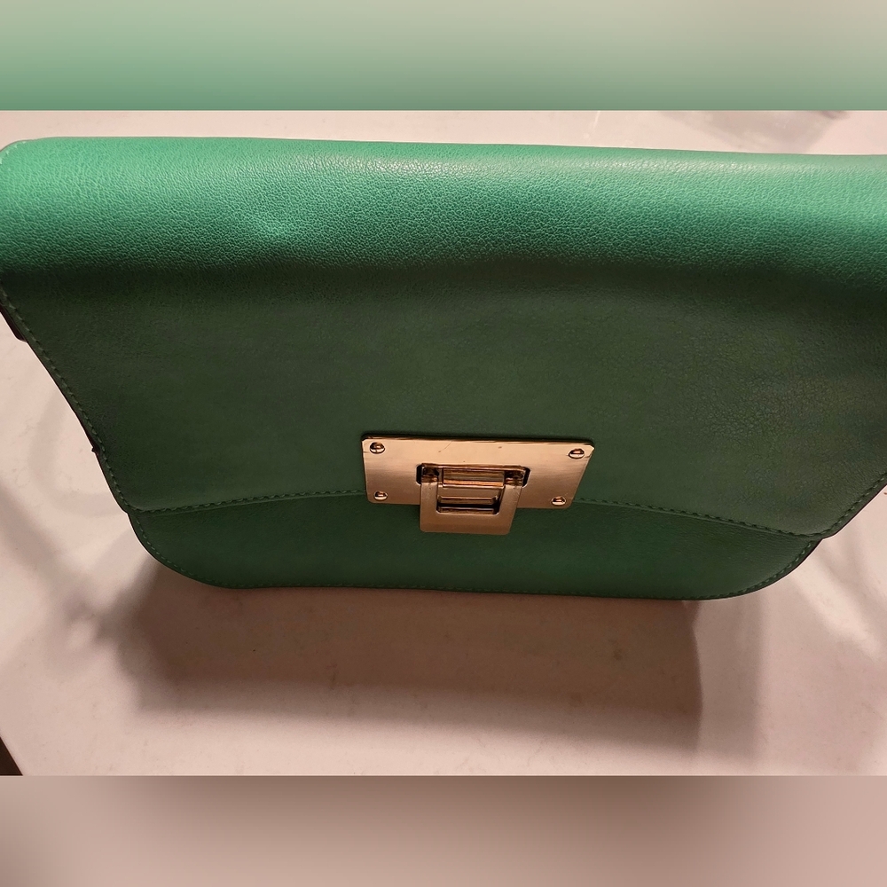 Aldo Green Crossbody Bag with Gold Accent
